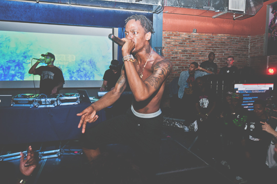 Travi$ Scott in Miami, Florida photographed by D. TUCKER at the Stage.