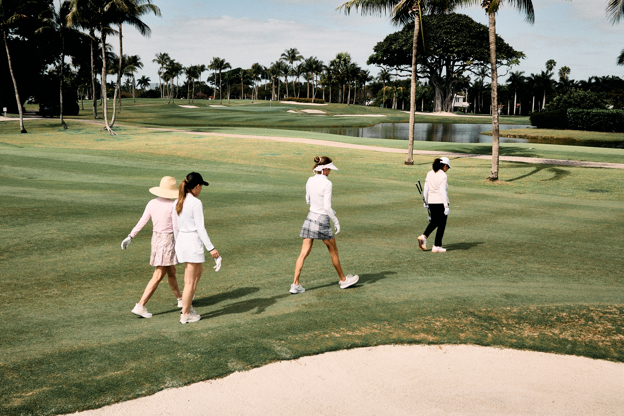 group of women walking the fairway during a golf lifestyle session
